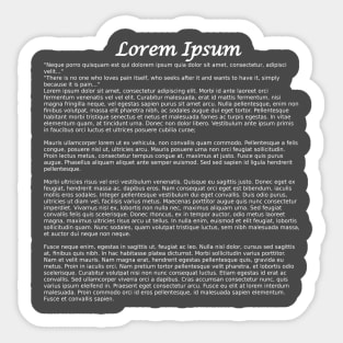 lorem ipsum Sticker